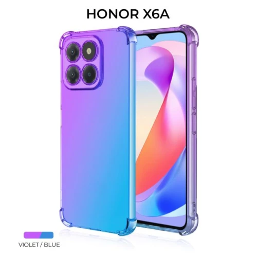 Силиконовый чехол для Honor X6A Krieger Mix 1.5мм противоударный Фиолетово-синий