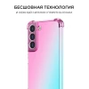 Силиконовый чехол для Samsung Galaxy S23 FE Krieger Mix 1.5мм противоударный Розово зеленый