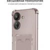 Силиконовый чехол для Xiaomi Redmi 13C Krieger с кардхолдером Серый