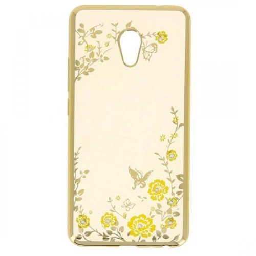 Силиконовый чехол для Meizu 15 Lite Hallsen Shine Золотой