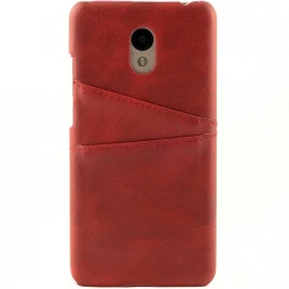 Чехол кожаный для Meizu M6 Чехольчикофф Leather Красный