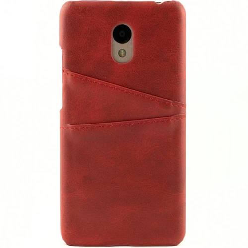 Чехол кожаный для Meizu M6 Чехольчикофф Leather Красный