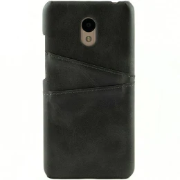 Чехол кожаный для Meizu M6 Чехольчикофф Leather Черный