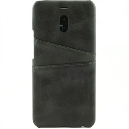 Чехол кожаный для Meizu M6 Note Чехольчикофф Leather Черный