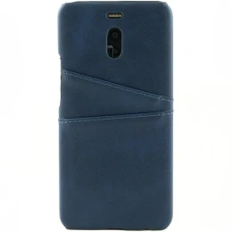 Чехол кожаный для Meizu M6 Note Чехольчикофф Leather Синий