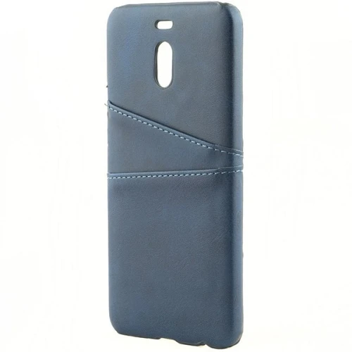 Чехол кожаный для Meizu M6 Note Чехольчикофф Leather Синий