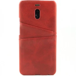 Чехол кожаный для Meizu M6 Note Чехольчикофф Leather Красный
