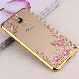 Силиконовый чехол для Meizu M6 Note Hallsen Shine Золотой