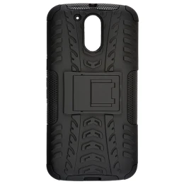 Чехол накладка для Motorola Moto E Gen.4 Plus Skinbox Defender case Черный