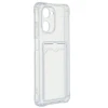 Силиконовый чехол для Realme 10 Silicone Card Holder Case с защитой камеры Прозрачный