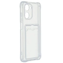 Силиконовый чехол для Realme 10 Silicone Card Holder Case с защитой камеры Прозрачный