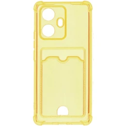 Силиконовый чехол для Realme 10 Pro+ 5G Silicone Card Holder Case с защитой камеры Оранжевый