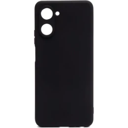 Силиконовый чехол для Realme 10 Pro 5G TPU 1мм с защитой камеры Черный