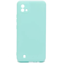 Силиконовый чехол для Realme C11 2021 Soft с микрофиброй Мятный
