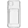 Силиконовый чехол для Realme C11 2021 Silicone Card Holder Case с защитой камеры Прозрачный