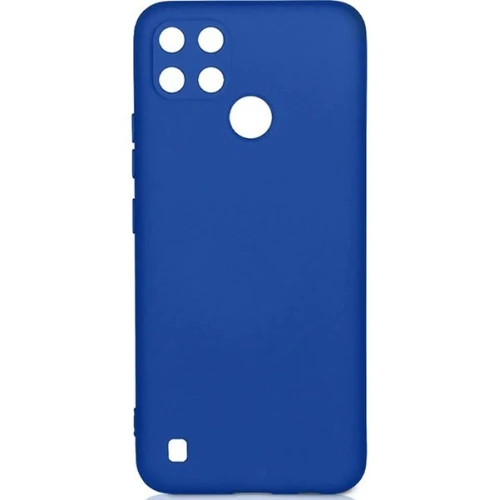 Силиконовый чехол для Realme C21Y Soft с микрофиброй Синий
