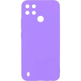 Силиконовый чехол для Realme C25S Soft с микрофиброй Фиолетовый