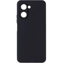 Силиконовый чехол для Realme C33 Soft Matte с микрофиброй Черный
