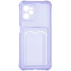 Силиконовый чехол для Realme C35 Silicone Card Holder Case с защитой камеры Сиреневый