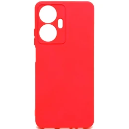 Силиконовый чехол для Realme C55 Soft Matte с микрофиброй Красный