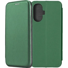 Чехол-книжка для Realme C55 Fashion Case на магнитах с визитницей Зеленый