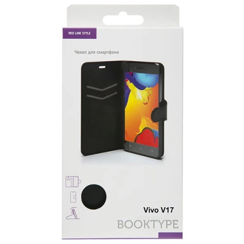 Чехол книжка для Vivo V17 Red Line Book Type Черный
