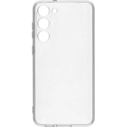 Силиконовый чехол для Samsung Galaxy S24 Red Line с защитой камеры глянцевый Прозрачный