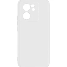 Силиконовый чехол для Xiaomi 13T Red Line с защитой камеры глянцевый Прозрачный