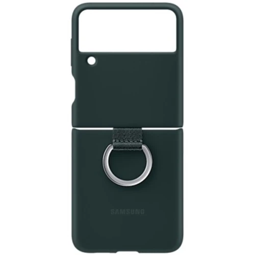 Силиконовый чехол для Samsung Galaxy Z Flip 3 Silicone Cover with Ring EF-PF711TGEGRU Темно зеленый