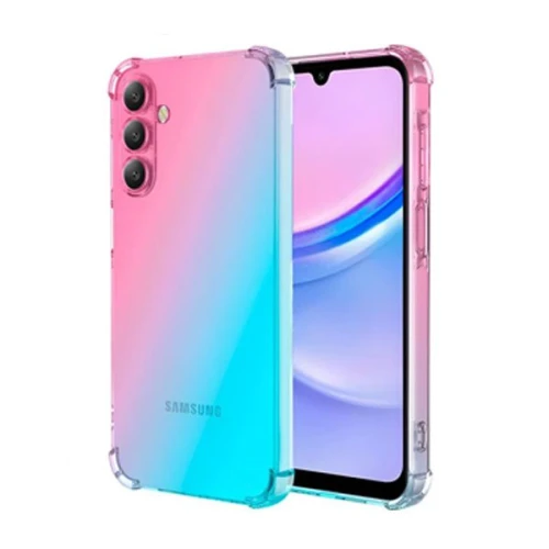 Силиконовый чехол для Samsung Galaxy A16 Krieger Mix 1.5мм противоударный Розово-зеленый