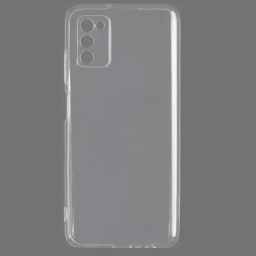 Силиконовый чехол для Samsung Galaxy A03S TPU с защитой камеры Прозрачный