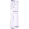 Силиконовый чехол для Samsung Galaxy A12 Silicone Card Holder Case Сиреневый