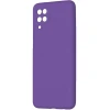 Силиконовый чехол для Samsung Galaxy A12 Soft с микрофиброй Фиолетовый