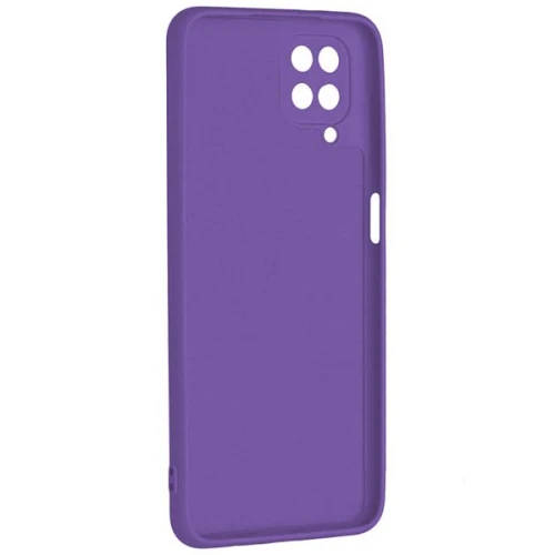 Силиконовый чехол для Samsung Galaxy A12 Soft с микрофиброй Фиолетовый