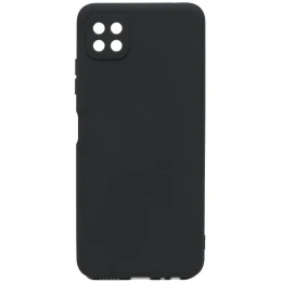Силиконовый чехол для Samsung Galaxy A22S 5G Soft с микрофиброй Черный