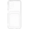 Силиконовый чехол для Samsung Galaxy A23 Silicone Card Holder Case с защитой камеры Прозрачный