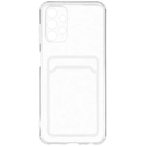 Силиконовый чехол для Samsung Galaxy A23 Silicone Card Holder Case с защитой камеры Прозрачный