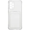 Силиконовый чехол для Samsung Galaxy A23 TPU 1.5мм с картхолдером и защитой камеры Прозрачный