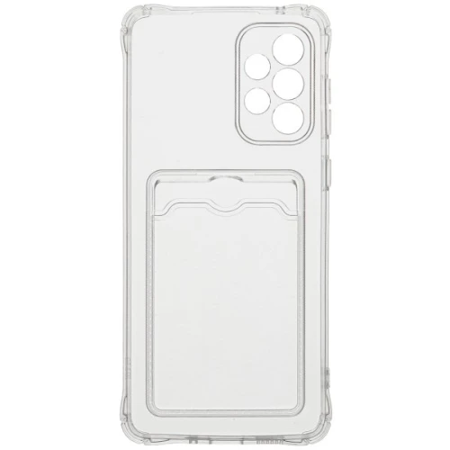 Силиконовый чехол для Samsung Galaxy A23 TPU 1.5мм с картхолдером и защитой камеры Прозрачный