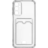 Силиконовый чехол для Samsung Galaxy A25 5G Silicone Card Holder с защитой камеры Прозрачный