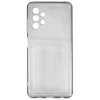 Силиконовый чехол для Samsung Galaxy A32 iBox Crystal с картхолдером и защитой камеры Прозрачный