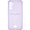 Силиконовый чехол для Samsung Galaxy A34 5G Silicone Card Holder с защитой камеры Сиреневый