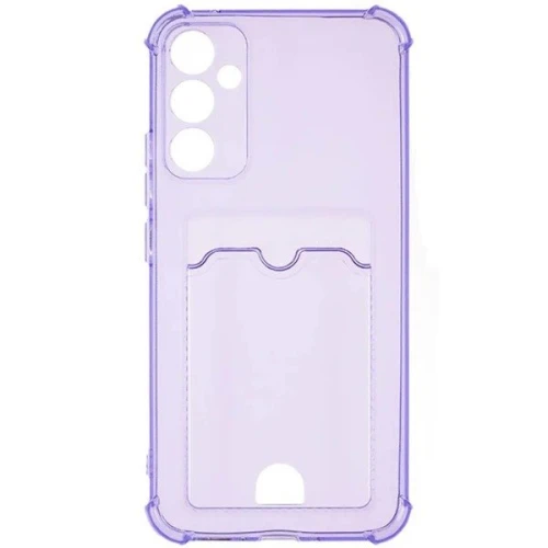 Силиконовый чехол для Samsung Galaxy A34 5G Silicone Card Holder с защитой камеры Сиреневый