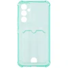 Силиконовый чехол для Samsung Galaxy A54 5G / Samsung Galaxy S23 FE Silicone Card Holder с защитой камеры Мятный