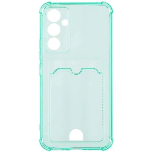 Силиконовый чехол для Samsung Galaxy A54 5G / Samsung Galaxy S23 FE Silicone Card Holder с защитой камеры Мятный