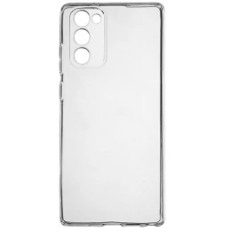 Силиконовый чехол для Samsung Galaxy S20FE TPU 1мм с защитой камеры Прозрачный глянцевый