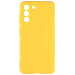 Силиконовый чехол для Samsung Galaxy S21 FE Soft Matte с защитой камеры Желтый
