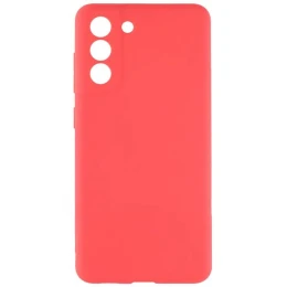 Силиконовый чехол для Samsung Galaxy S21 FE Soft Matte с защитой камеры Красный