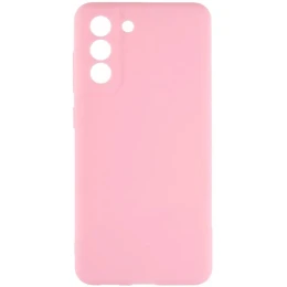 Силиконовый чехол для Samsung Galaxy S21 FE Soft Matte с защитой камеры Розовый