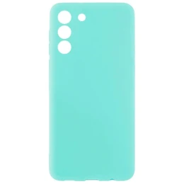 Силиконовый чехол для Samsung Galaxy S21 FE Soft Matte с защитой камеры Бирюзовый